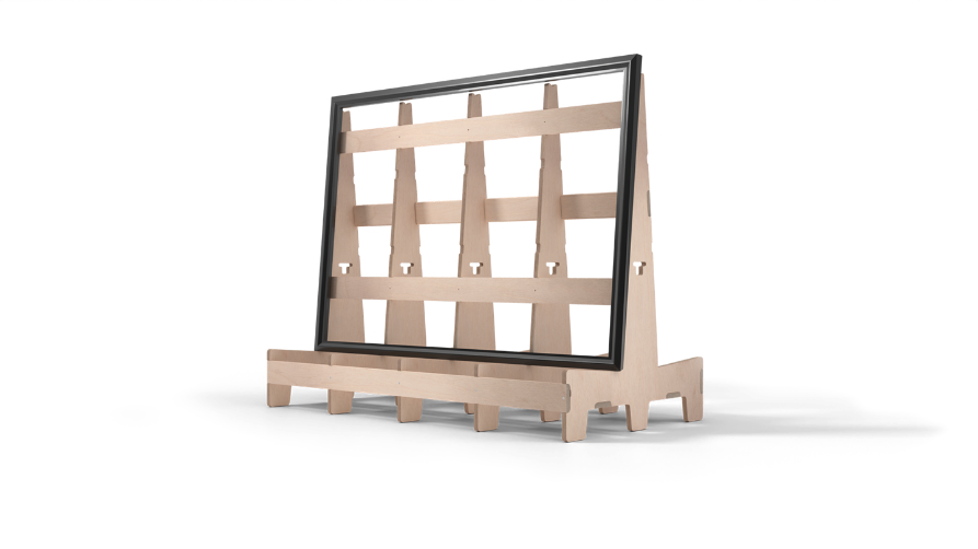 Wooden transport rack for doors and windows Strong, durable, practic
